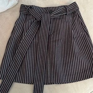 Striped Mini Skirt w/ Belt